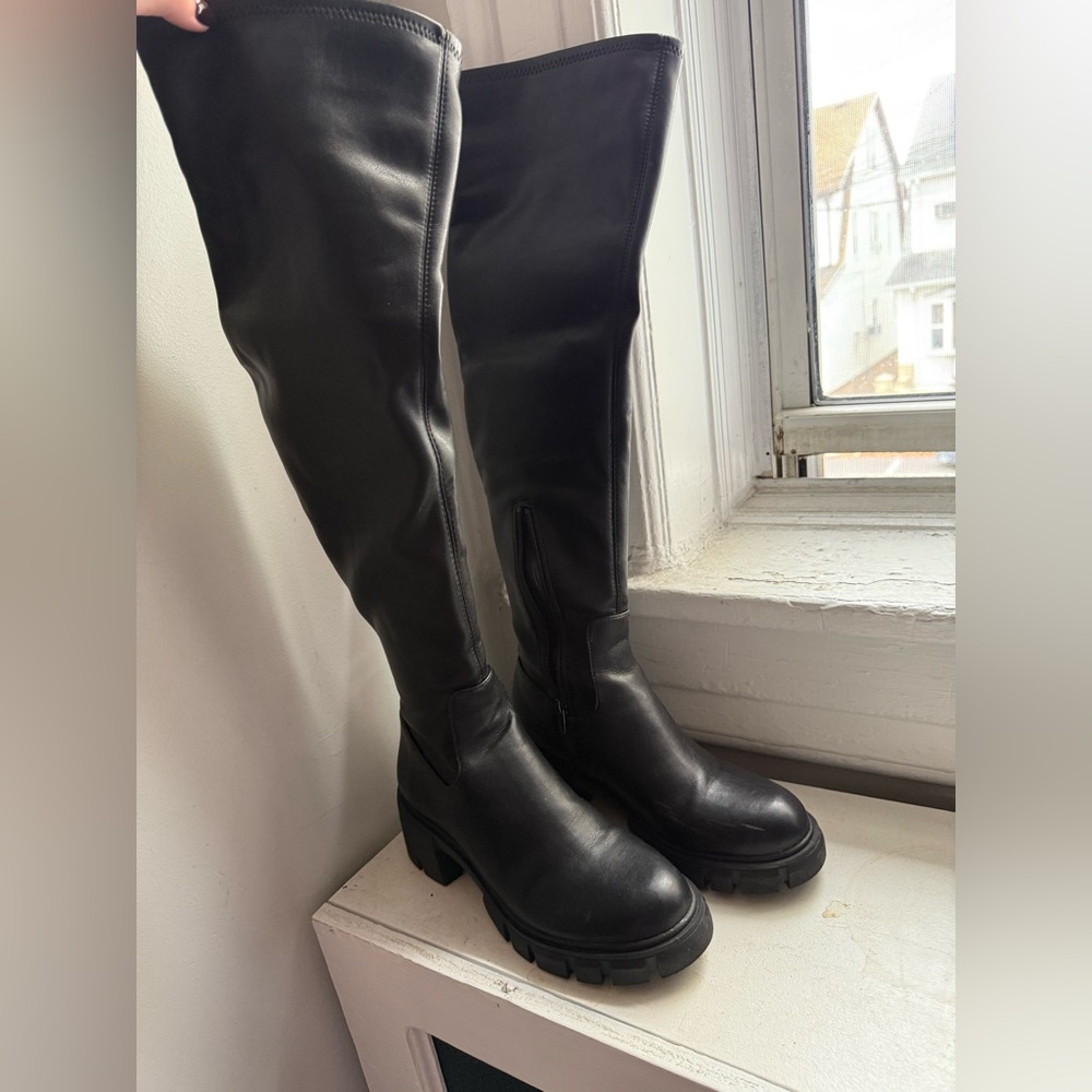 Black Steve Madden Haisley Over the Knee Boots Size 7